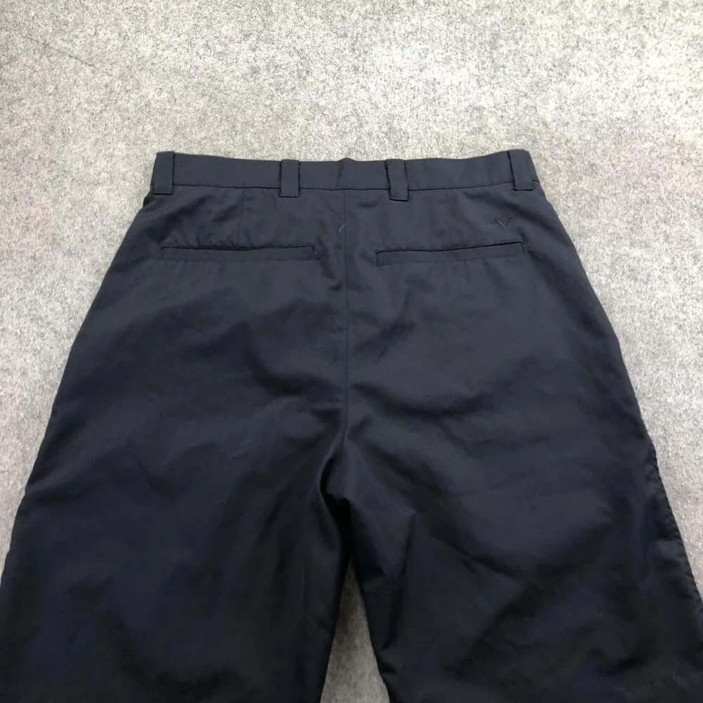 Callaway Shorts Mens 30 Black Polyester 12 Inch Golf Casual Athletic Pockets